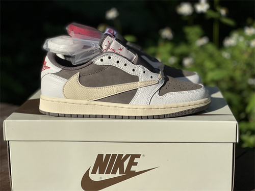 Pure original version_ travis scott x Air Jordan 1 low gang alliance_ Bai Fei color scheme_ the item number dm7866 162.-d2eaefb9